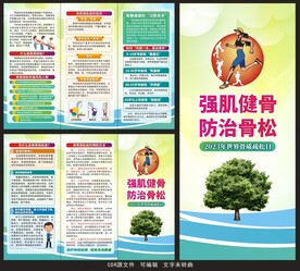 2023世界骨质疏松日三折页