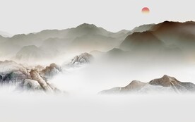 简约 清晰爆款山水 TIf分层