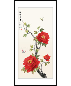 新中式花鸟牡丹画