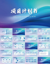 蓝色大气项目商业计划书PPT