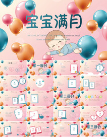 宝宝满月相册纪念册相册PPT