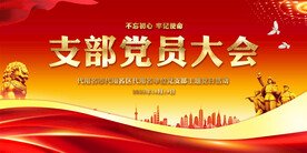 党支部会议展板