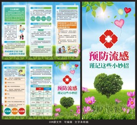 流感三折页