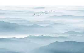 新中式水墨山水画墙画壁画