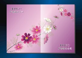 桃红鲜花 书本封面