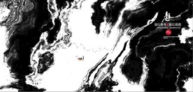 新中式抽象水墨山水风景背景墙