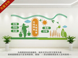 珍惜粮食文化墙