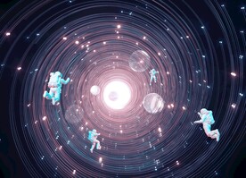 航天员航空宇宙旋涡背景