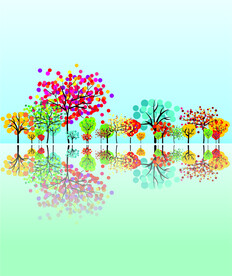 树木设计CDR矢量图