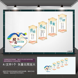 校园楼梯文化背景墙