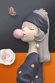 莫兰迪少女 卡通少女 美少女 