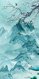 中式花鸟山水挂画