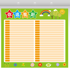 幼儿园你追我赶评比栏