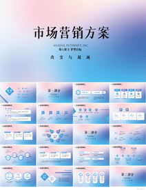 大气市场营销方案工作总结PPT