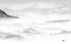 新品 意境灰山水画 TiF分层