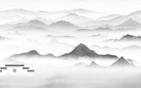 高雅 清晰灰色山水 TiF分层