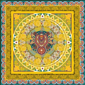 民族风格花纹地毯方布方巾