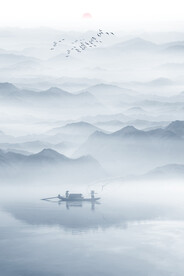 水墨山水图