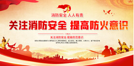 社区消防安全宣传展板