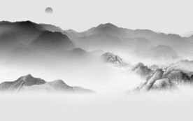 爆款 灰色山水背景 TIF分层