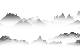 高雅 灰色山水背景 TIF分层