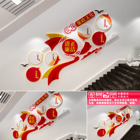 廉政楼道文化墙