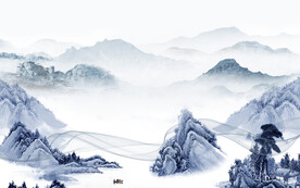 新款 意境中式山水 TIF分层