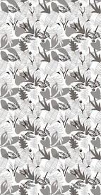 自然森林 黑白叶子 无缝大图