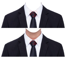男西装黑领带