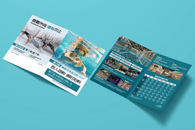 游泳健身活动宣传折页海报图片