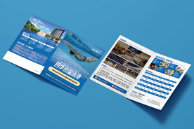 游泳健身宣传折页海报图片