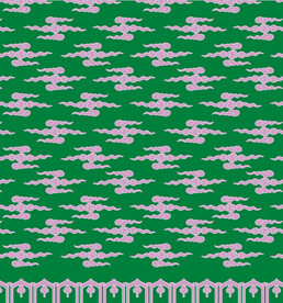 祥云纹绿地紫彩云纹碗.