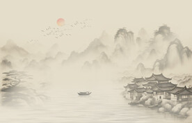 新中式禅意山水画