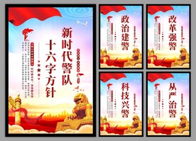 警队文化党建海报