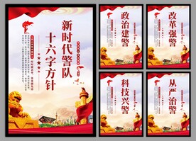 警队文化党建海报