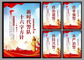 警队文化党建海报