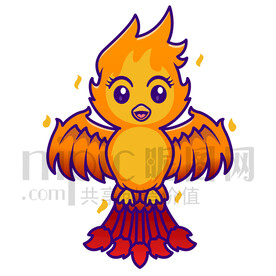可爱卡通不死鸟火凤凰