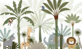 卡通植物动物背景大图