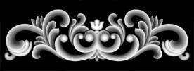 横条洋花角花精雕浮雕灰度图