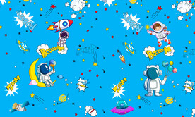 卡通儿童房背景墙墙纸