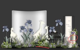 小众花园风白绿蓝宝宝宴