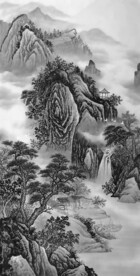 水墨山水画