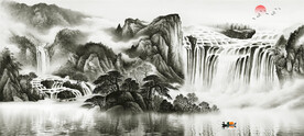 山水水墨画