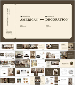 美式室内设计方案汇报ppt模板