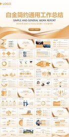 白金工作总结汇报PPT模板