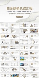 通用白金商务总结汇报ppt模板