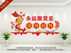 永远跟党走党建文化墙