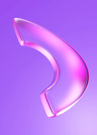 紫色半透明3d玻璃质感流体渐变