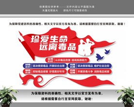 珍爱生命远离毒品禁毒文化墙