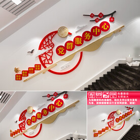 党群服务中心文化墙